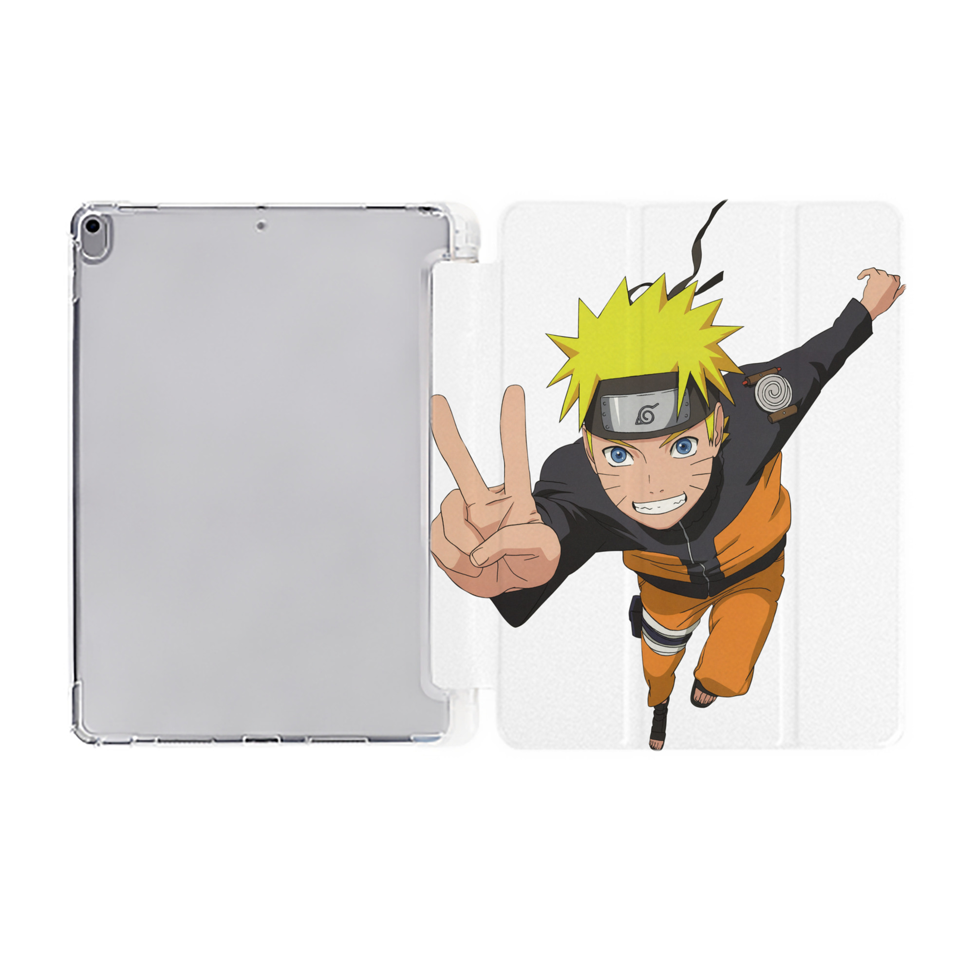 （画像用） NARUTO -ナルト- うずまき ナルト Uzumaki Naruto IPad ケース ペン収納付き 三つ折りスタンド PUレザー×シリコン 対応機種9.5/10.5/10.9インチ